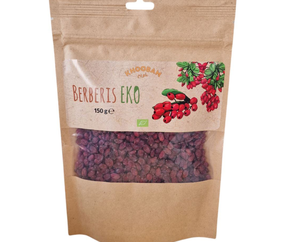 Ekologiska berberis 150g i 12st – Syrliga torkade bär för detaljhandeln