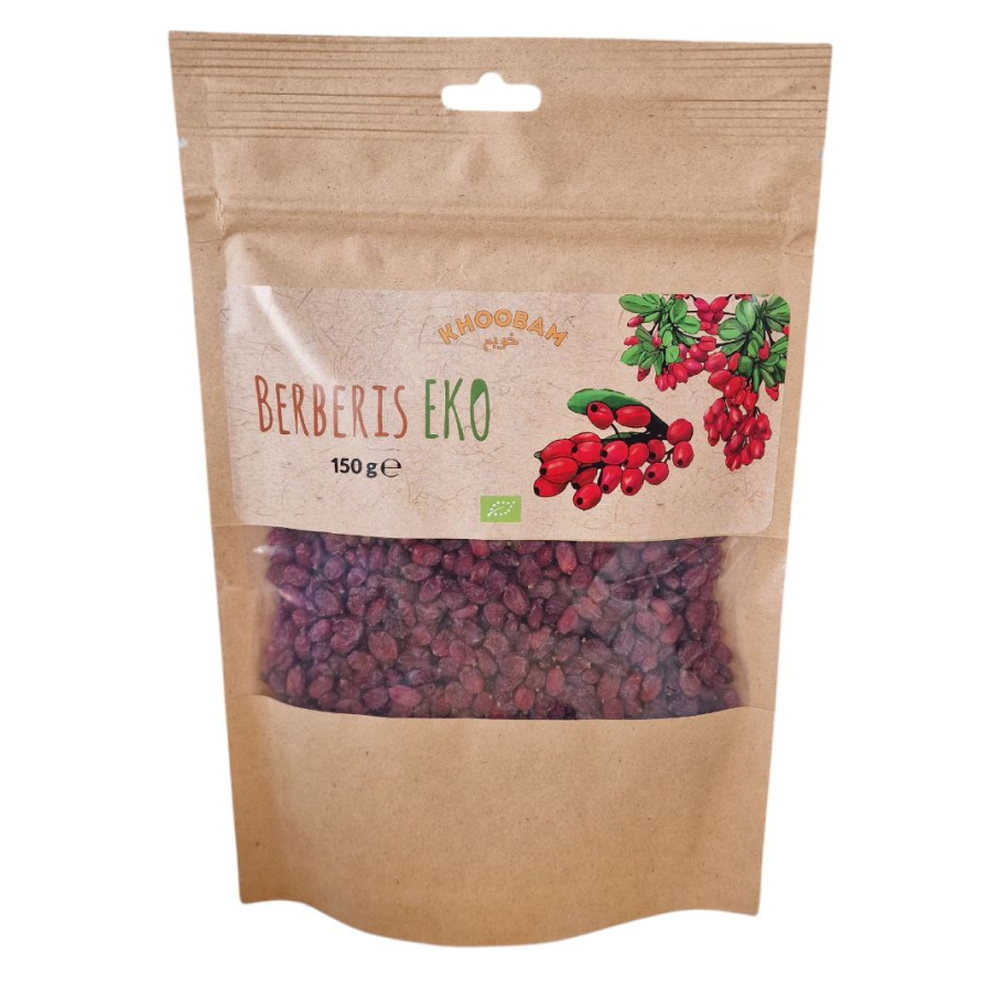 Ekologiska berberis 150g i 12st – Syrliga torkade bär för detaljhandeln