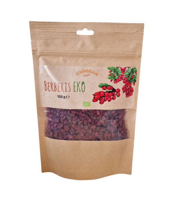 Ekologiska berberis 150g i 12st – Syrliga torkade bär för detaljhandeln