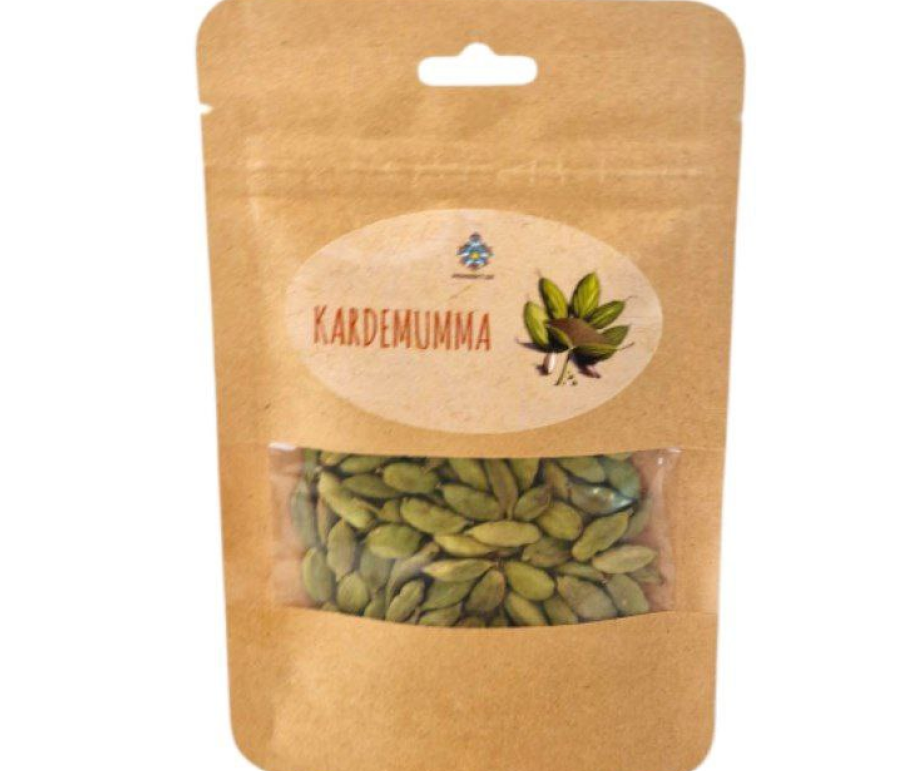 Grön kardemumma hel 50g i 20st – Aromatisk krydda för bageri och butik