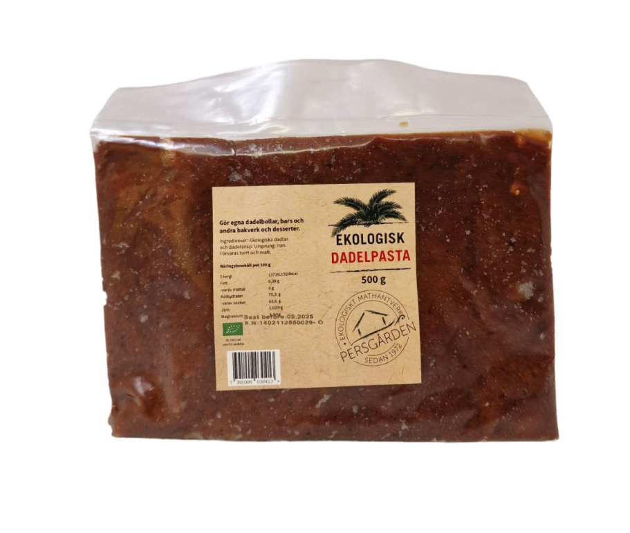 Ekologisk dadelpasta 500g (12st/krt) – Naturlig sötning för bakning och industri