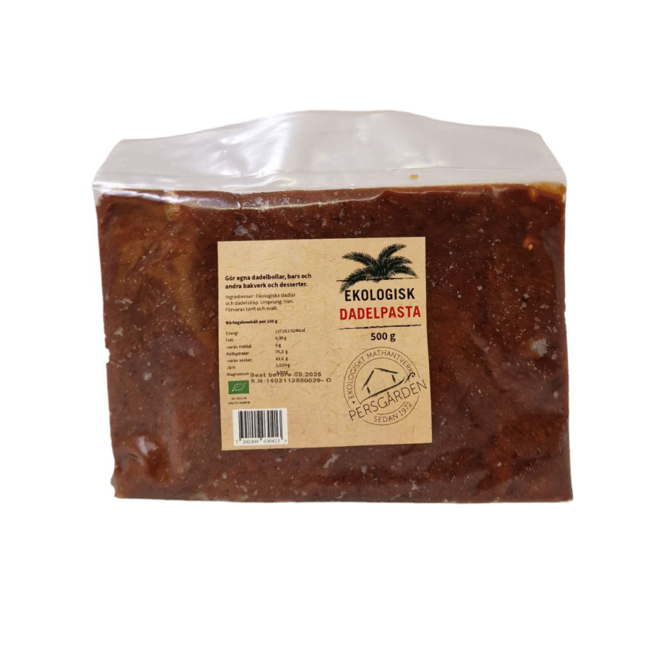 Ekologisk dadelpasta 500g (12st/krt) – Naturlig sötning för bakning och industri