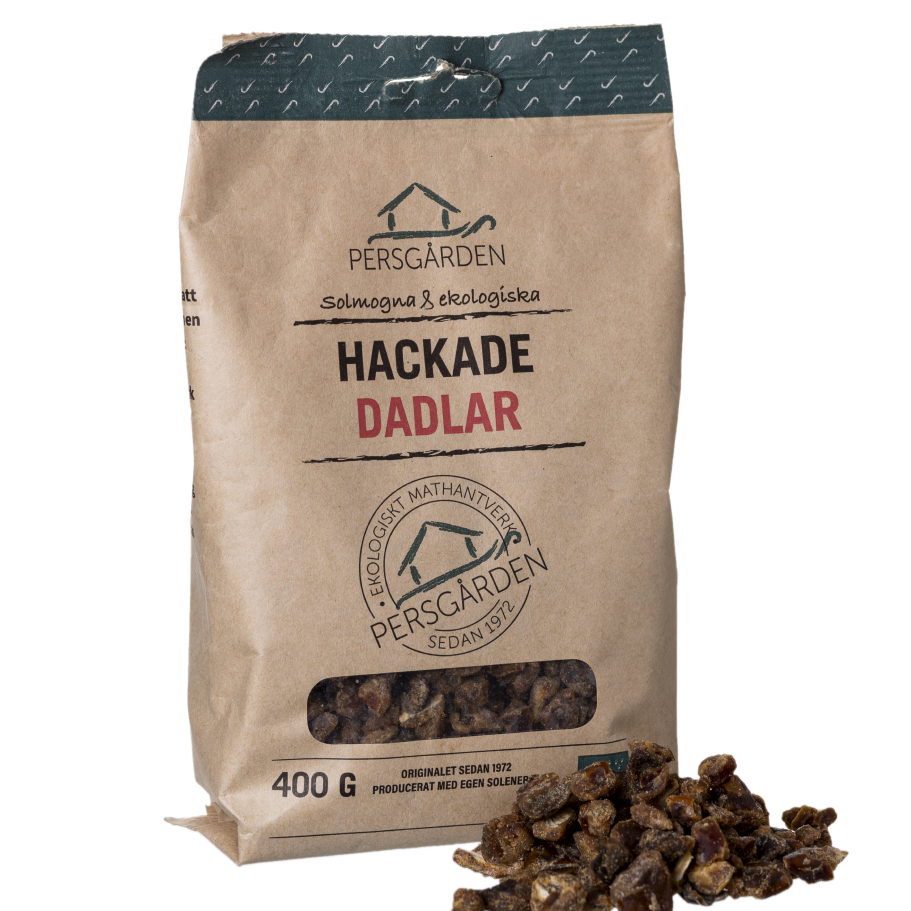 Hackade dadlar EKO 400g i 12st – Perfekt för matlagning och nyttigare bakning – produktbild