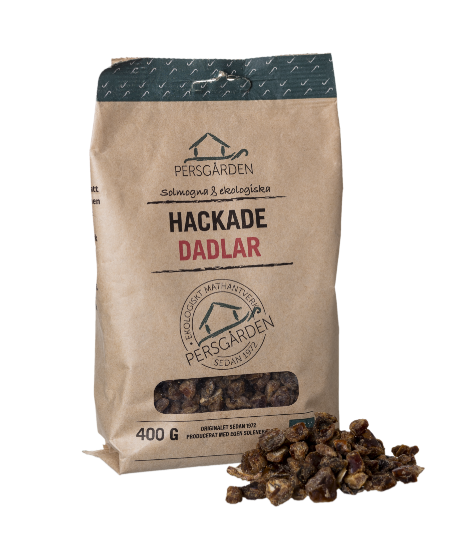 Hackade dadlar EKO 400g i 12st – Perfekt för matlagning och nyttigare bakning – produktbild