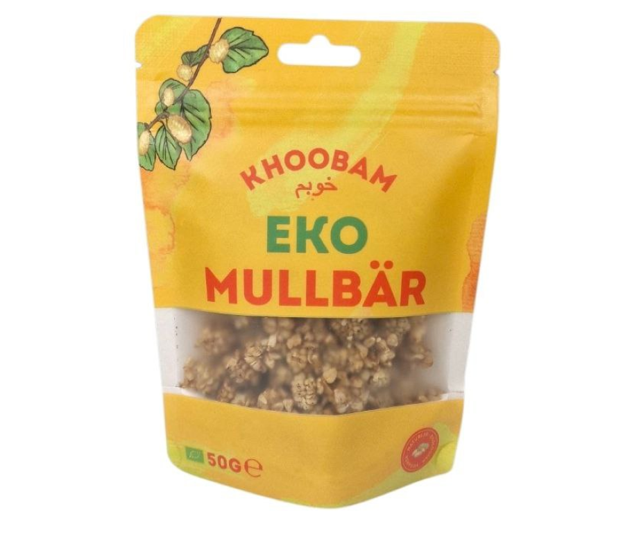 Mullbär EKO 50g portionsförpackning – Nyttigt snack för café och butik