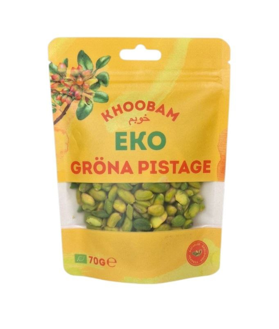 Pistagenötter EKO 70g i 20st – Ekologiskt snacks för butiksförsäljning