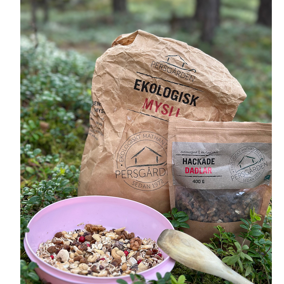 Ekologisk Mysli 750g i 12st – Hälsosam frukost för återförsäljare – närbild